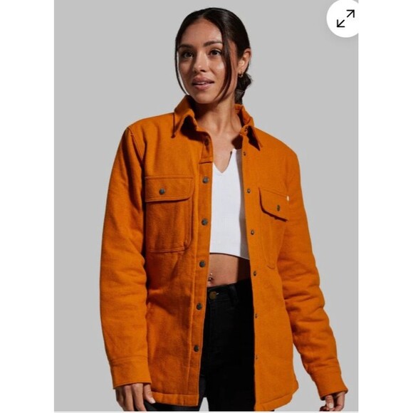 Born Primitive Timber Jacket Women Medium Honey Ginger Insulated Quilted Shacket - Picture 1 of 8